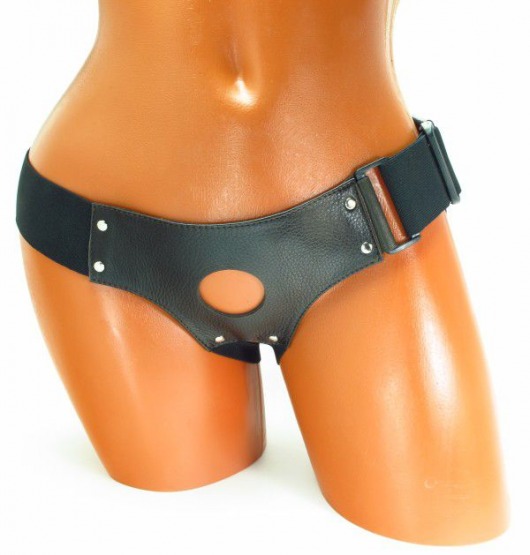 Трусики для страпона коричневого цвета - БДСМ Арсенал - купить с доставкой в Новошахтинске