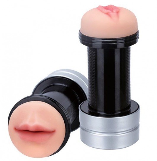 Двусторонний мастурбатор REALSTUFF 2 IN 1 HUMMER MOUTH   VAGINA - ротик и вагина - Dream Toys - в Новошахтинске купить с доставкой