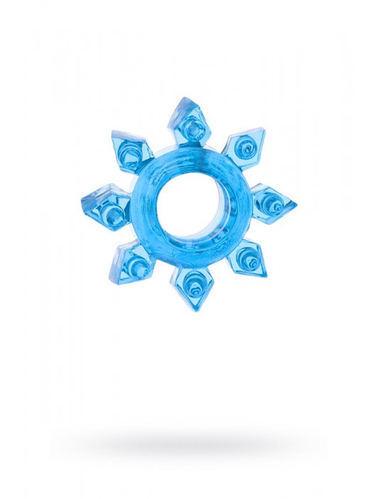 Голубая гелевая насадка-звезда - Toyfa Basic - в Новошахтинске купить с доставкой