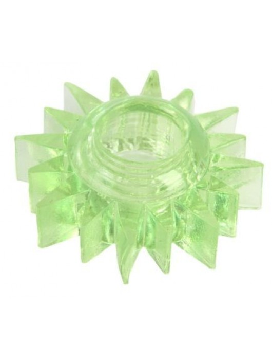 Зеленое эрекционное кольцо-солнце - Toyfa Basic - в Новошахтинске купить с доставкой