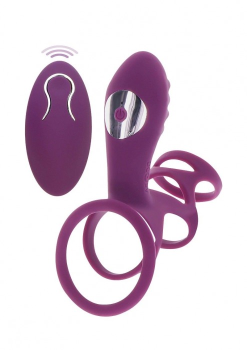 Фиолетовая эрекционная вибронасадка Halo Halo C-Ring Sleeve - Toy Joy - в Новошахтинске купить с доставкой