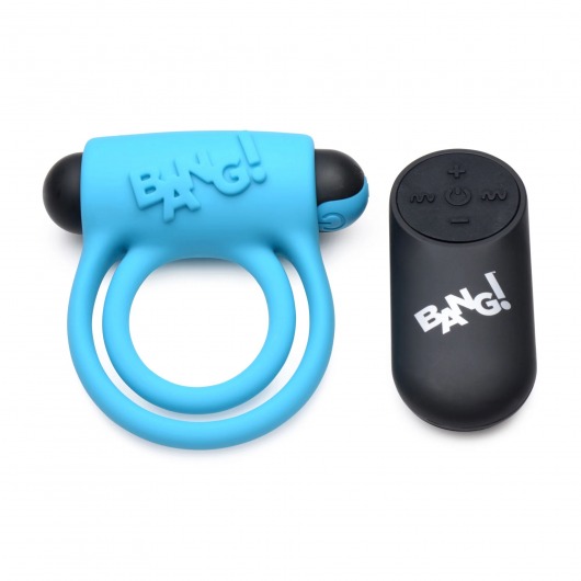Голубое эрекционное виброкольцо 28X Remote Control Vibrating Cock Ring   Bullet - XR Brands - в Новошахтинске купить с доставкой