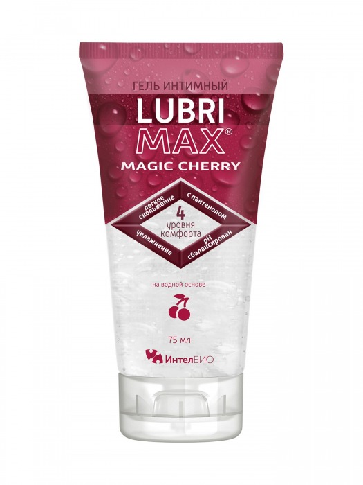 Интимный гель-смазка на водной основе Lubrimax Magic Cherry - 75 мл. - ИнтелБИО - купить с доставкой в Новошахтинске