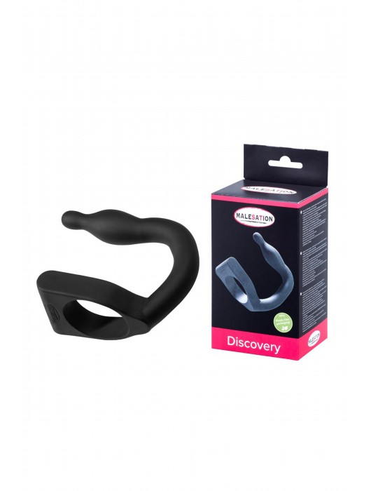 Эрекционное кольцо с вибровтулкой Discovery - MALESATION - в Новошахтинске купить с доставкой