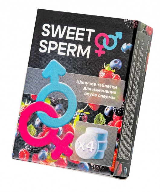 Шипучие таблетки для мужчин Sweet Sperm для изменения вкуса спермы (4 шт. по 0,5 гр.) - Капиталпродукт - купить с доставкой в Новошахтинске