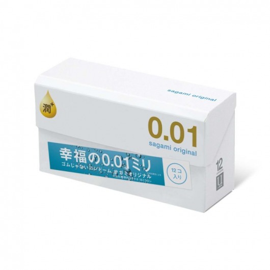 Увлажнённые презервативы Sagami Original 0.01 Extra Lub - 12 шт. - Sagami - купить с доставкой в Новошахтинске
