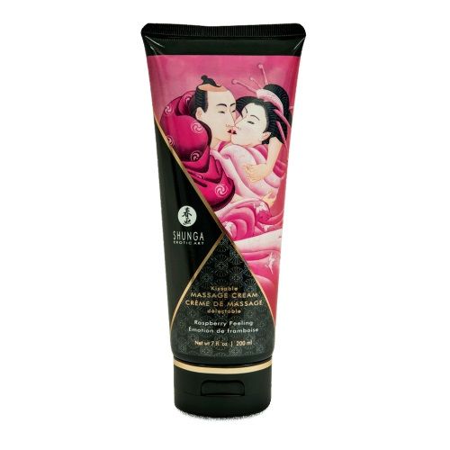 Массажный крем для тела с ароматом малины Raspberry feeling - 200 мл. - Shunga - купить с доставкой в Новошахтинске