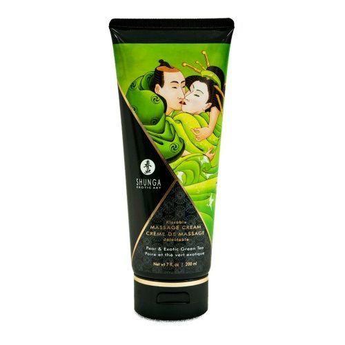 Массажный крем для тела с ароматом груши и зелёного чая Pear   Exotic Green Tea - 200 мл. - Shunga - купить с доставкой в Новошахтинске
