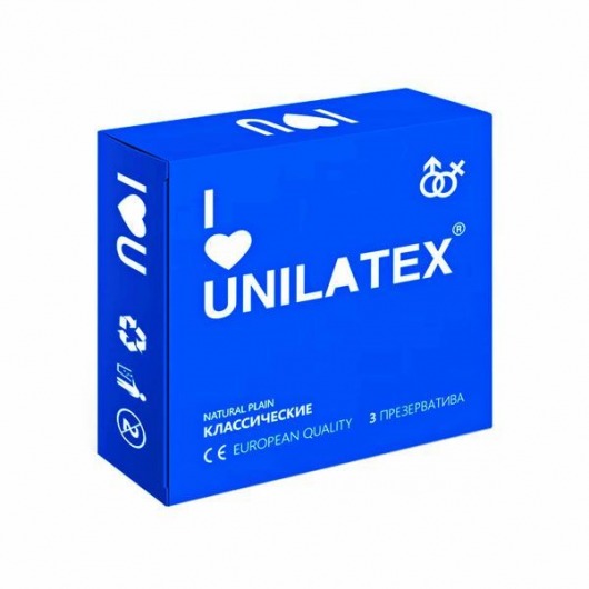Классические презервативы Unilatex Natural Plain - 3 шт. - Unilatex - купить с доставкой в Новошахтинске