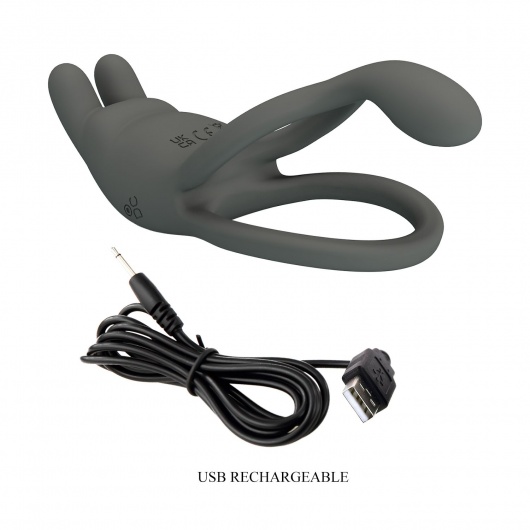 Серое эрекционное виброкольцо Dwayne - Baile - в Новошахтинске купить с доставкой