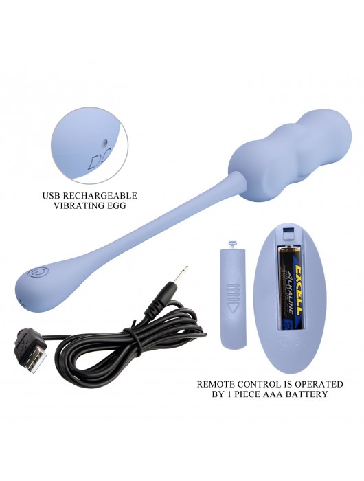 Голубое виброяйцо Leshy с пультом ДУ - Baile