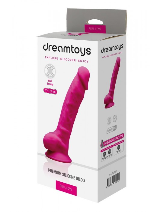 Розовый фаллоимитатор Dildo With Balls 7Inch - 17,7 см. - Dream Toys