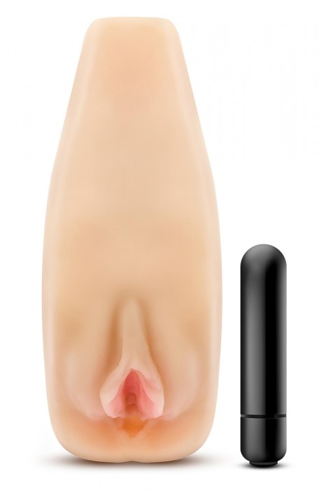 Мастурбатор-вагина с вибрацией Soft   Wet Natasha Realistic Beige Masturbator - Blush Novelties - в Новошахтинске купить с доставкой