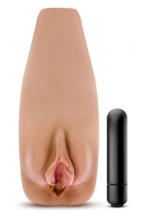 Маструбатор-вагина с вибрацией Soft   Wet Renata Realistic Tan Masturbator - Blush Novelties - в Новошахтинске купить с доставкой