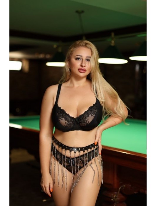 Черно-серебристая портупея-юбка plus size с цепочками - БДСМ Арсенал - купить с доставкой в Новошахтинске