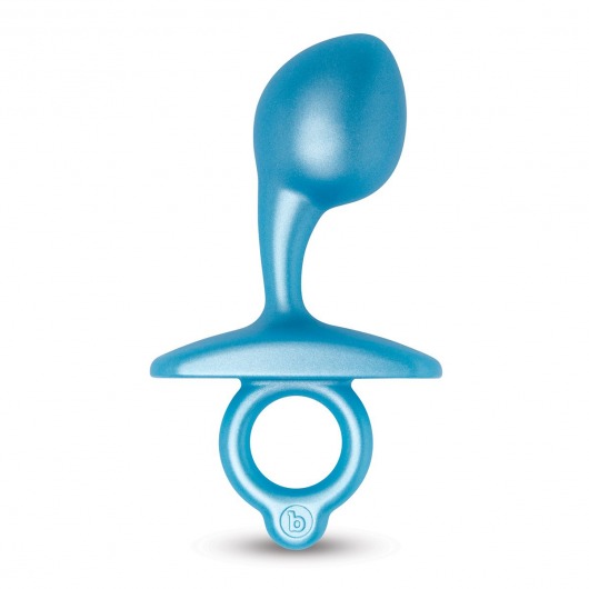Голубая анальная пробка для массажа простаты Bulb Silicone Prostate Plug - 10,7 см. - b-Vibe - в Новошахтинске купить с доставкой