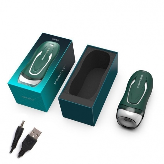 Зеленый вибромастурбатор с голосовым сопровождением Veneno - Rends - в Новошахтинске купить с доставкой