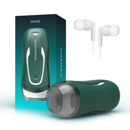 Зеленый вибромастурбатор с голосовым сопровождением Veneno - Rends - в Новошахтинске купить с доставкой