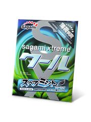 Презерватив Sagami Xtreme Mint с ароматом мяты - 1 шт. - Sagami - купить с доставкой в Новошахтинске