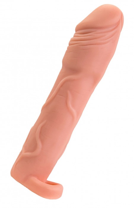 Телесная удлиняющая насадка с подхватом - 19 см. - ToyFa - в Новошахтинске купить с доставкой