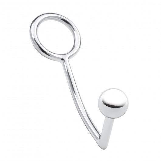Кольцо на пенис с анальным стимулятором Stainless Steel Anal Hook   Cock Ring - BlueLine - в Новошахтинске купить с доставкой