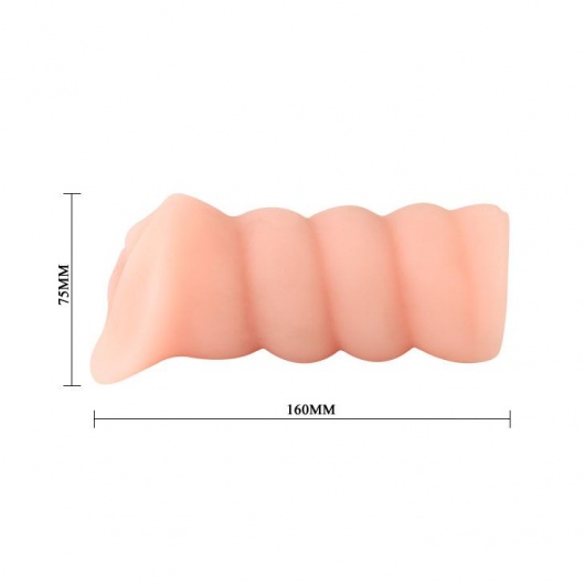 Мастурбатор-вагина с вибрацией и углублениями под пальцы - 16 см. - Baile - в Новошахтинске купить с доставкой