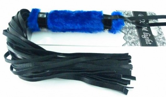 Нежная плеть с синим мехом BDSM Light - 43 см. - БДСМ Арсенал - купить с доставкой в Новошахтинске