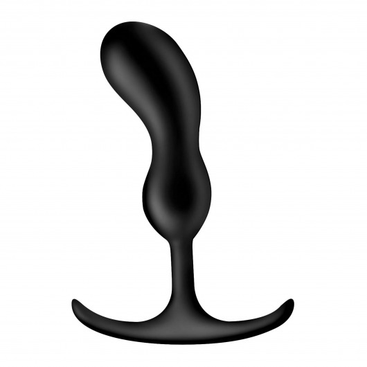 Черный массажер простаты с утяжелителями Premium Silicone Weighted Prostate Plug Medium - 16,3 см. - XR Brands - в Новошахтинске купить с доставкой