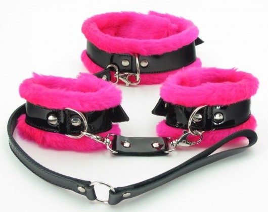 Набор с розовым мехом BDSM Light - БДСМ Арсенал - купить с доставкой в Новошахтинске