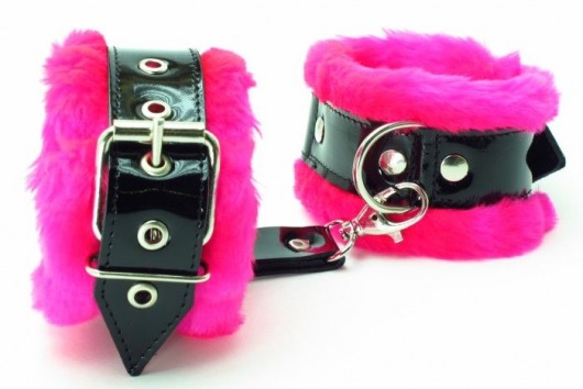 Оковы на ноги с розовым мехом BDSM Light - БДСМ Арсенал - купить с доставкой в Новошахтинске