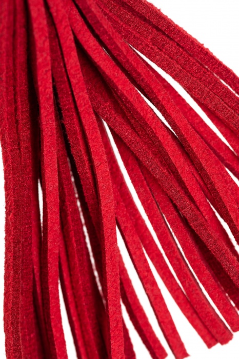 Зажимы на соски «Вилки» с красными кисточками из замши - Pecado - купить с доставкой в Новошахтинске