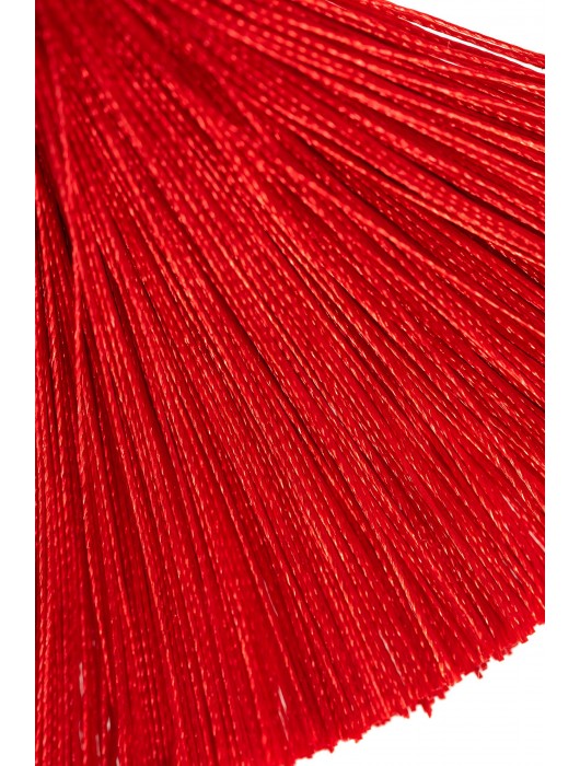 Зажимы на соски «Прищепки» с красными кисточками из шелка - Pecado - купить с доставкой в Новошахтинске