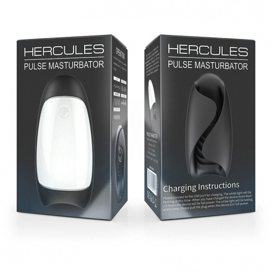 Черно-белый сквозной вибромастурбатор Hercules - Rends - в Новошахтинске купить с доставкой
