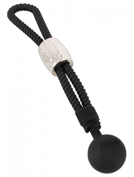 Черное эрекционное лассо с шариком-утяжелителем Heavy Rope - Orion - в Новошахтинске купить с доставкой