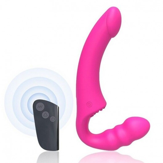 Розовый безремневой страпон Straples Strap-On Dildo - Erokay - купить с доставкой в Новошахтинске