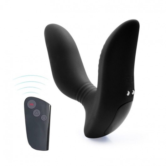 Черный вибромассажер простаты 3,5’’ Remote Control Curve P-spot Massager - 12 см. - Erokay - в Новошахтинске купить с доставкой