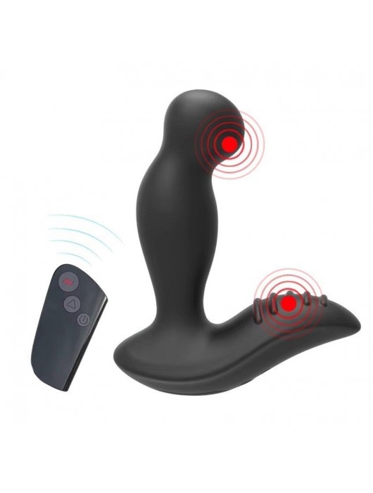 Черный вибромассажер простаты 3,5’’ Remote Control P-spot Massager - 12,5 см. - Erokay - в Новошахтинске купить с доставкой