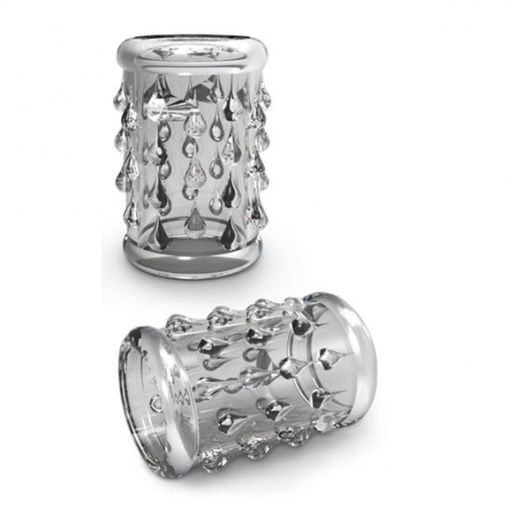 Прозрачная насадка с капельками STAY HARD COCK SLEEVE 05 CLEAR - Blush Novelties - в Новошахтинске купить с доставкой