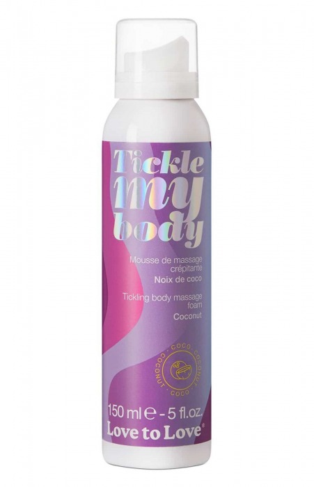 Массажная хрустящая пенка Tickle My Body Coconut с ароматом кокоса - 150 мл. - Love to Love - купить с доставкой в Новошахтинске