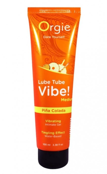 Гель с эффектом вибрации Lube Tube Vibe Medium Pina Colada - 100 мл. - ORGIE - купить с доставкой в Новошахтинске