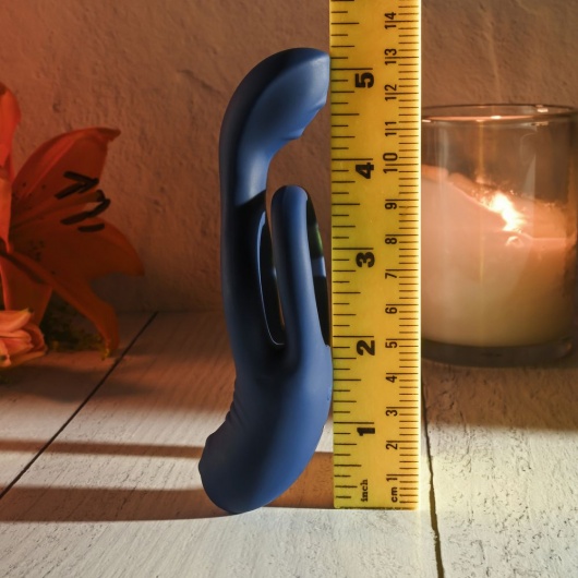 Синее эрекционное виброкольцо с двойным подхватом мошонки Ring Around The Rosy - Zero Tolerance - в Новошахтинске купить с доставкой