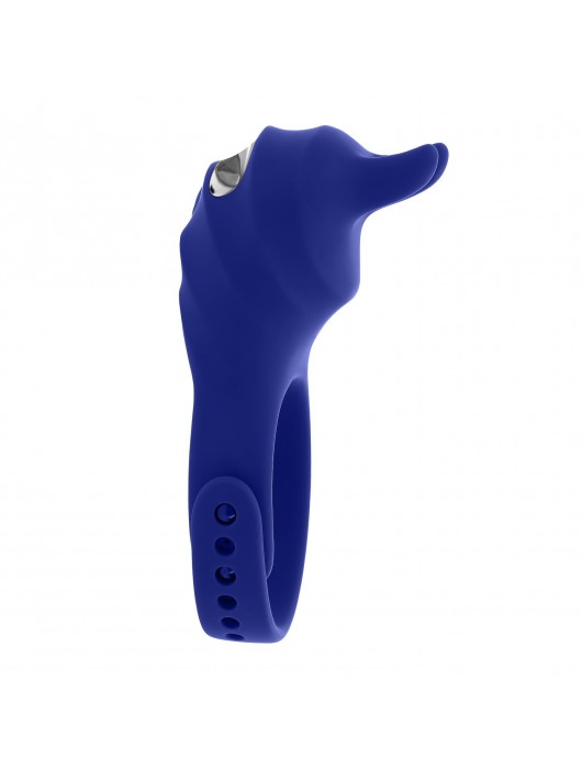 Синее эрекционное виброкольцо с клиторальной подушечкой и пультом ДУ Adjustable Fun Ring - Zero Tolerance - в Новошахтинске купить с доставкой