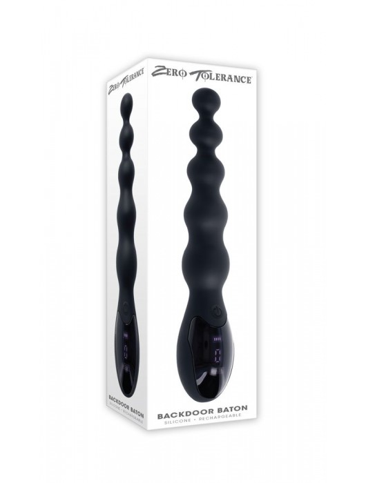 Черный анальный вибростимулятор Backdoor Baton - 24,1 см. - Zero Tolerance