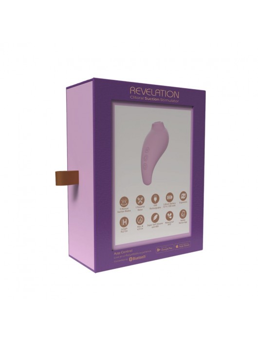 Розовый вакуумный стимулятор клитора Revelation + APP - Adrien Lastic