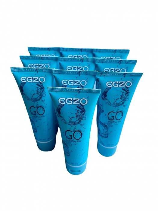 Набор из 10 пролонгирующих лубрикантов на водной основе Egzo Go (по 50 мл.) - EGZO - купить с доставкой в Новошахтинске