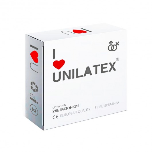 Ультратонкие презервативы Unilatex Ultra Thin - 3 шт. - Unilatex - купить с доставкой в Новошахтинске