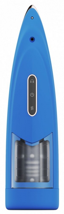 Синий мастурбатор с ротацией и аудиосопровождением - Secwell - в Новошахтинске купить с доставкой