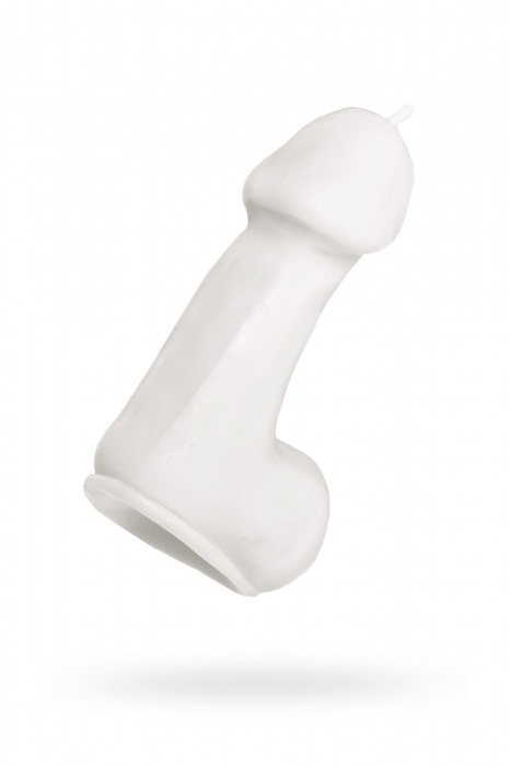 Белая свеча в форме пениса - 47 гр. - Pecado - купить с доставкой в Новошахтинске