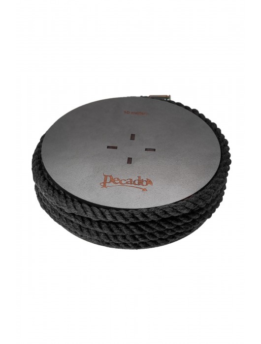 Черная веревка для шибари на катушке - 10 м. - Pecado - купить с доставкой в Новошахтинске