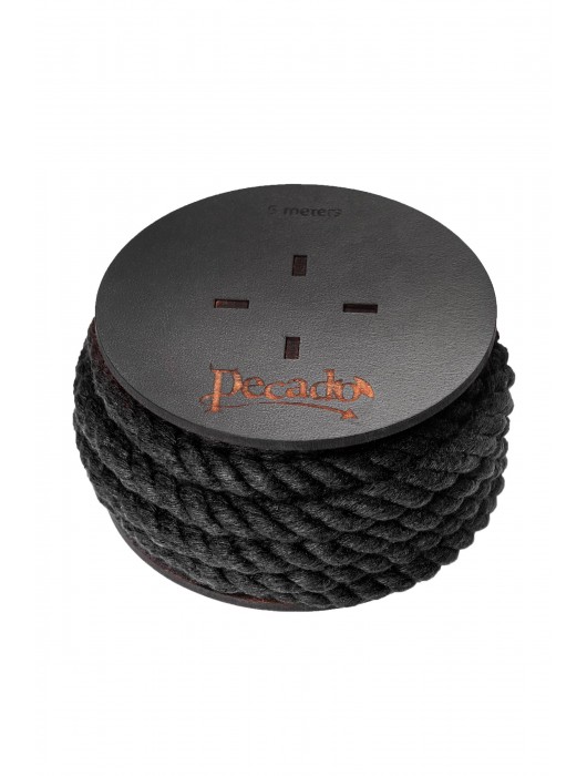Черная веревка для шибари на катушке - 5 м. - Pecado - купить с доставкой в Новошахтинске
